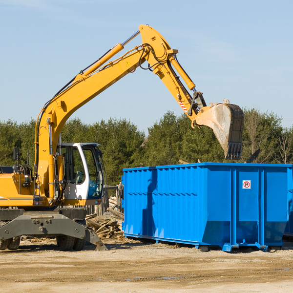 what size residential dumpster rentals are available in Tilly